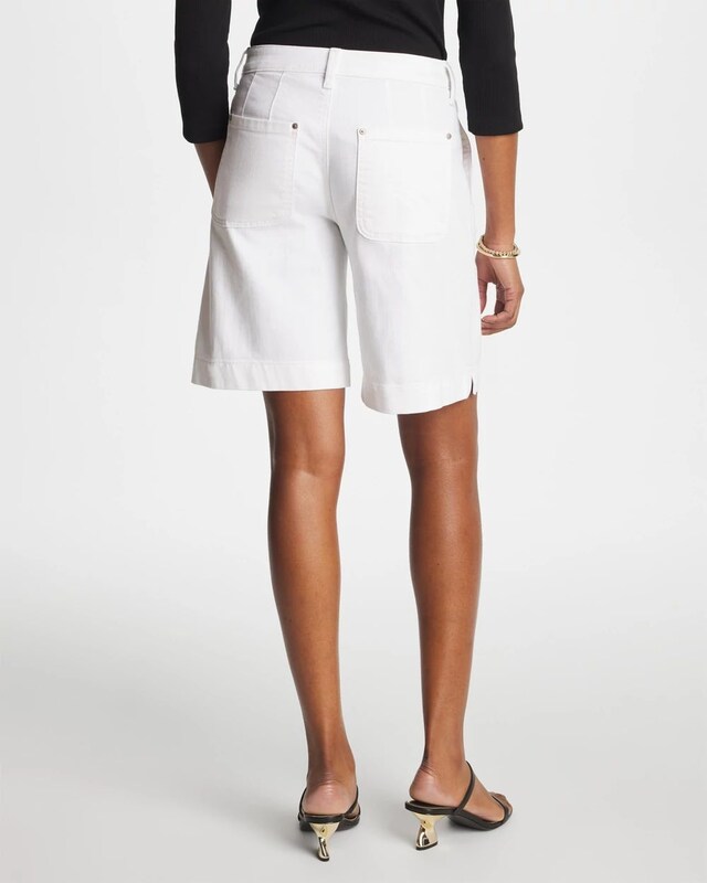 Denim Trouser Shorts - image 3